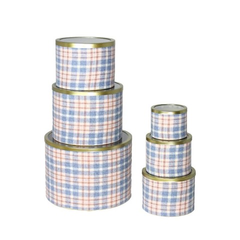 SET 6 SCATOLE SCOZZESE BLU